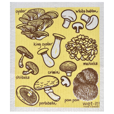 Swedish Dish Cloth - Mushroom Medley
