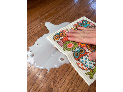 Swedish Dish Cloth - Owl Family