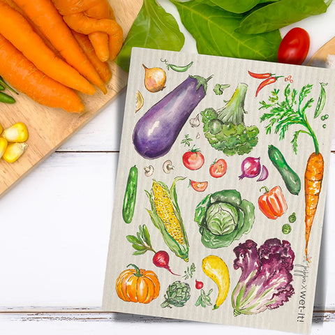 Swedish Dish Cloth - Verde Veggie