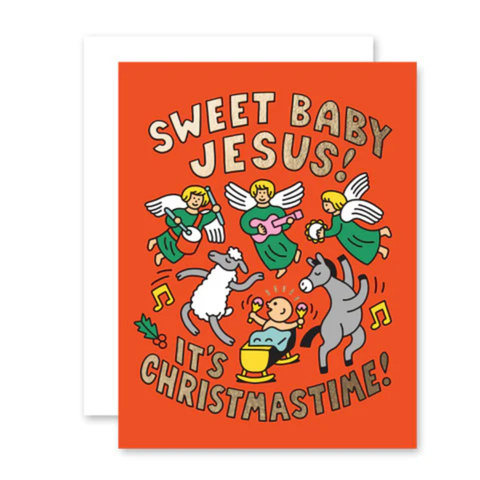 Sweet Baby Jesus Christmas Card - The Social Type