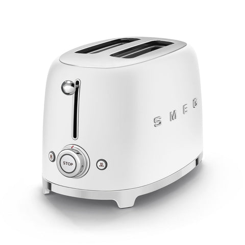 SMEG Retro Style 2-Slice Toaster, Matte White
