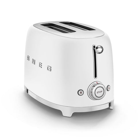 SMEG Retro Style 2-Slice Toaster, Matte White