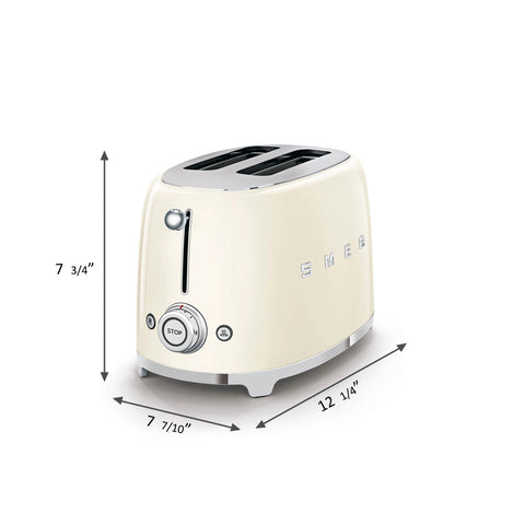 SMEG Retro Style 2-Slice Toaster, Stainless Steel