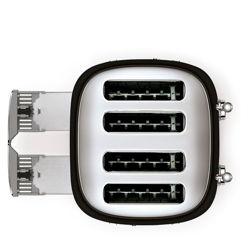 SMEG  Retro Style 4x4 Slot Toaster, Black