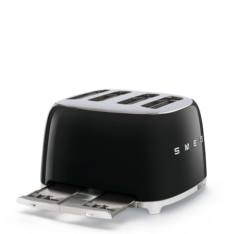 SMEG  Retro Style 4x4 Slot Toaster, Black