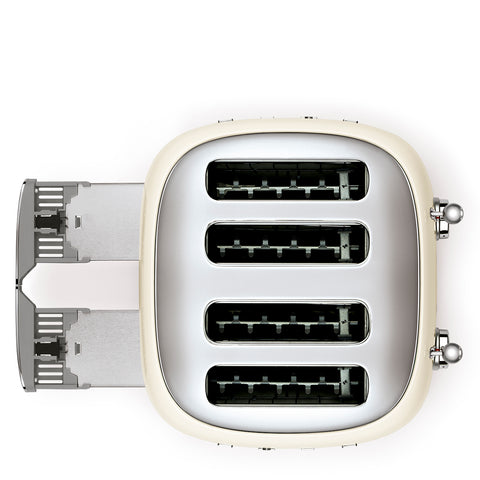 SMEG  Retro Style 4x4 Slot Toaster, Cream
