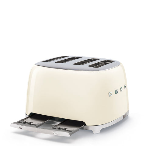 SMEG  Retro Style 4x4 Slot Toaster, Cream