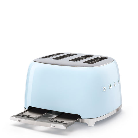 SMEG  Retro Style 4x4 Slot Toaster, Pastel Blue