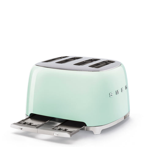 SMEG  Retro Style 4x4 Slot Toaster, Pastel Green