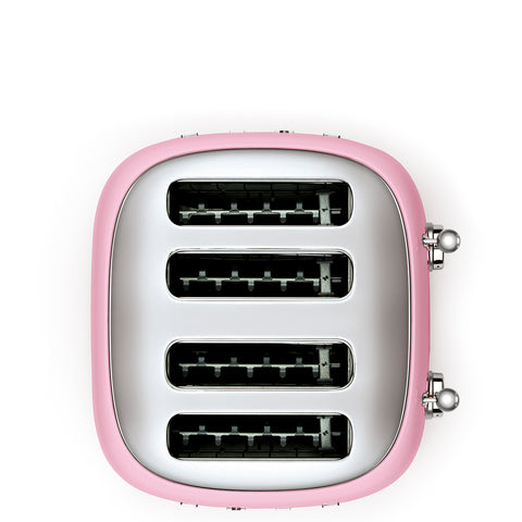 SMEG  Retro Style 4x4 Slot Toaster, Pink