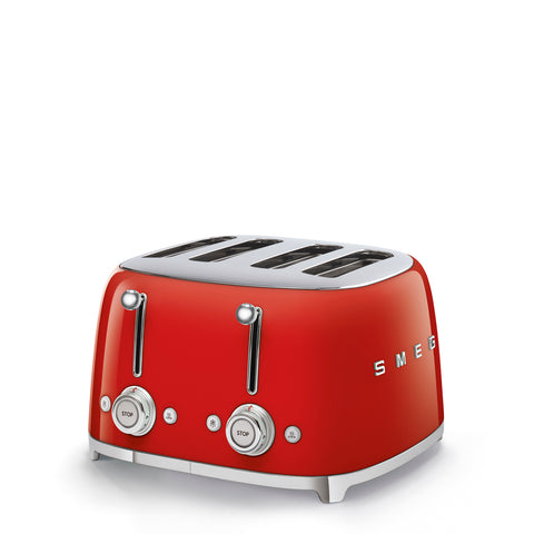 SMEG  Retro Style 4x4 Slot Toaster, Red