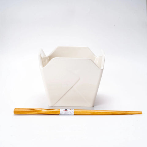 Takeout Box Serving Bowl with Chopsticks - Dragon + Phoenix
