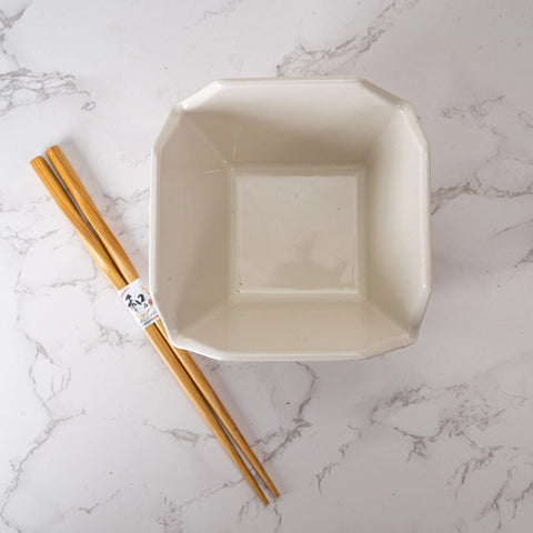 Takeout Box Serving Bowl with Chopsticks - Blue & White Dragon