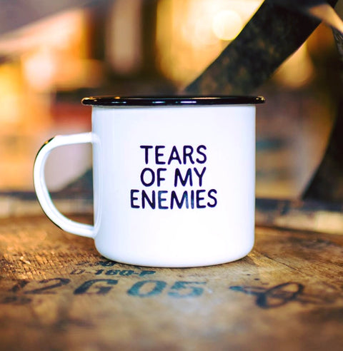 Tears of My Enemies Enamel Mug - Swag Brewery