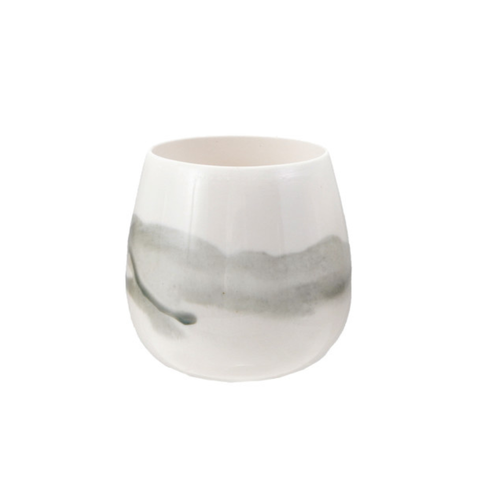 Tellaro Tealight/Votive Holder - White + Graphite