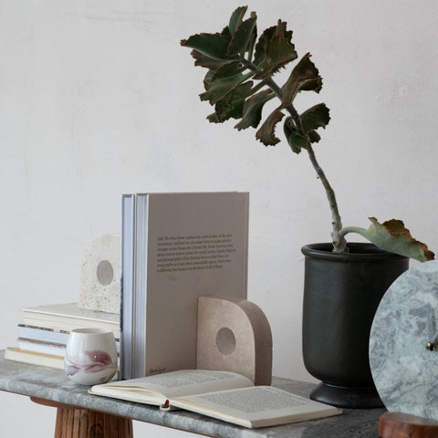 Tellaro Tealight/Votive Holder - White + Mulberry