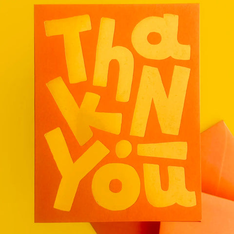 Thank You! Big Type Card - The Social Type