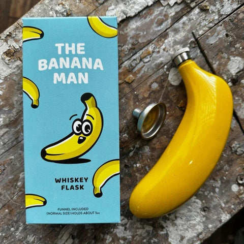 The Banana Man Whiskey Flask