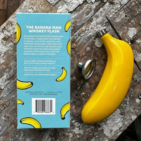 The Banana Man Whiskey Flask