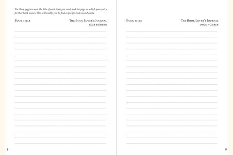 The Book Lover's Journal