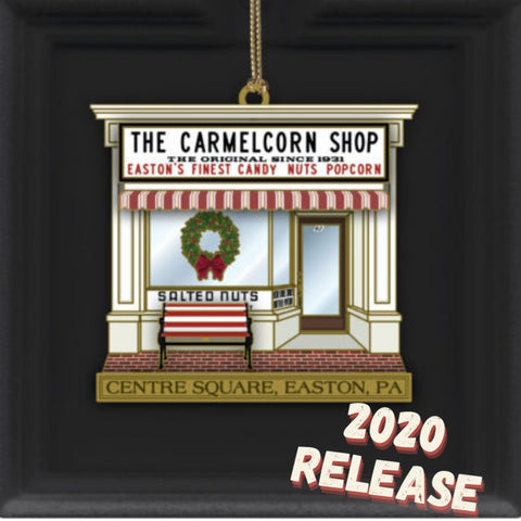 The Carmelcorn Shop Ornament, 2.75" x 2.75"