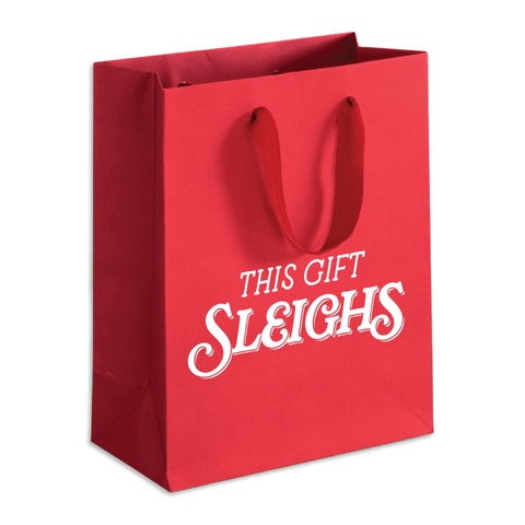 This Gift Sleighs Gift Bag - Red
