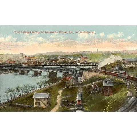 Three Bridges Across The Delaware River Magnet