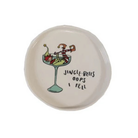 Tipsy Christmas Plate - Elf