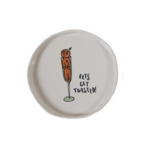 Tipsy Christmas Plate - Gingerbread