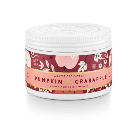 Tried & True Pumpkin Crabapple Small Tin Candle