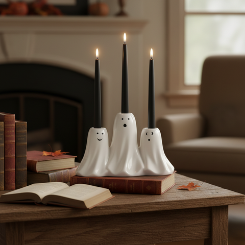 Trio Ghost Taper Candle Holder