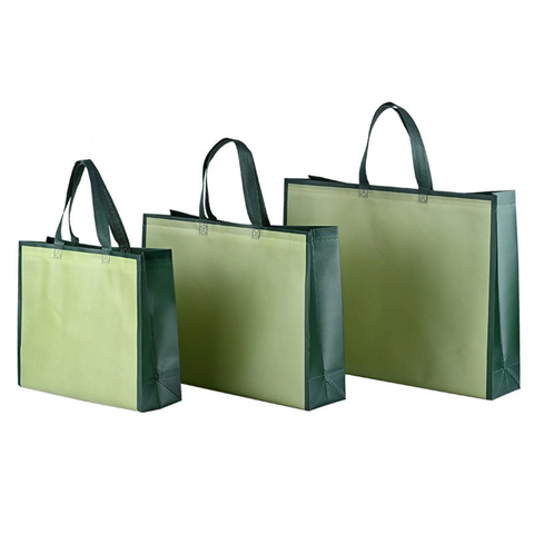 Two Tone Green Reusable Gift Bag - Large