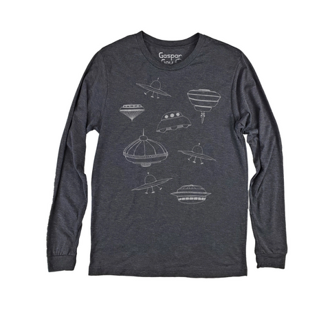 UFO's Lyle Men's Long Sleeve Tee - Heather Charcoal