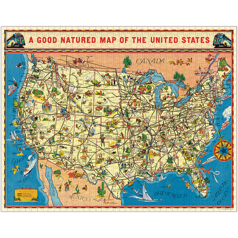 USA Map Puzzle - Cavallini