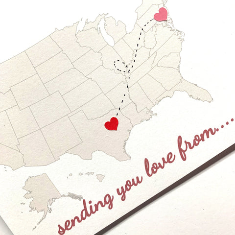 DIY Missing You Heart Long Distance Greeting Card