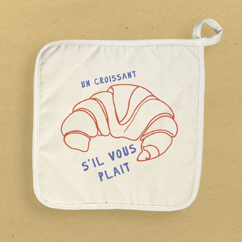 Un Croissant S'il Vous Plait - Cotton Pot Holder