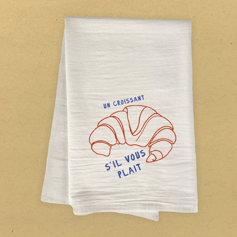 Un Croissant S'il Vous Plait - Cotton Tea Towel