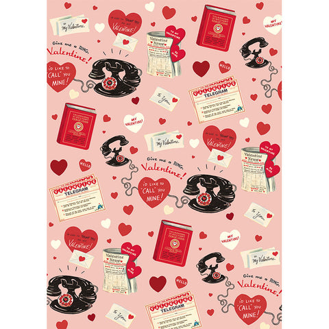 Valentine Message Poster - Cavallini Poster Wrap