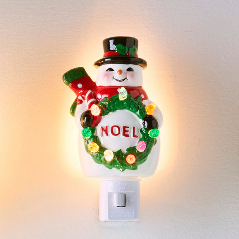 Vintage Style Snowman Night Light