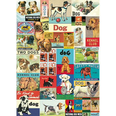 Dog Collage Poster - Cavallini Poster Wrap