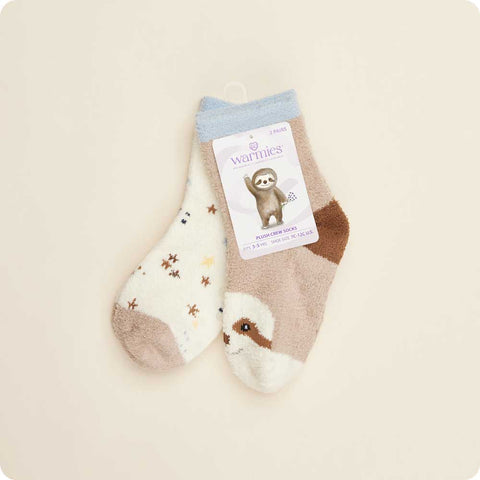 Warmies® Sloth Crew Sock Set