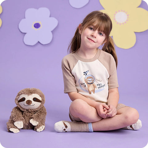 Warmies® Sloth Crew Sock Set