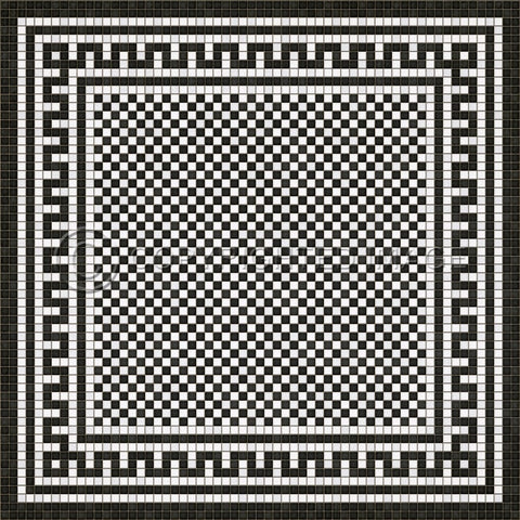 Mosaic H "Warren Street" Vinyl Floorcloth - Spicher & Co.