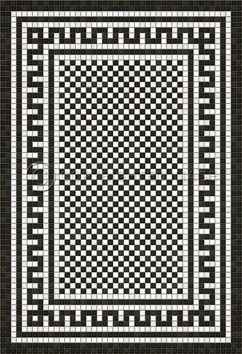 Mosaic H "Warren Street" Vinyl Floorcloth - Spicher & Co.