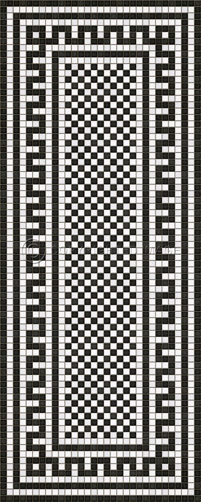 Mosaic H "Warren Street" Vinyl Floorcloth - Spicher & Co.