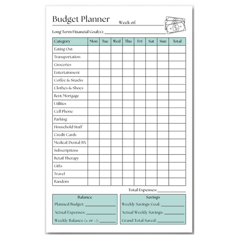 Weekly Budget Tracker