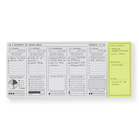 What A Week Weekly Planner Pad
