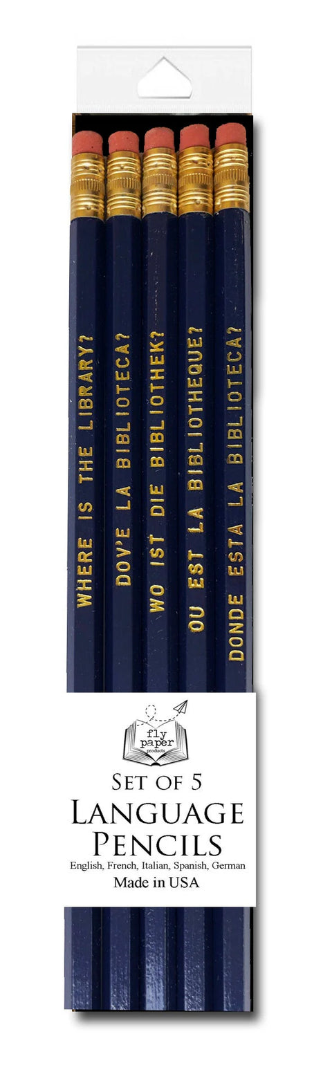 Where Is the Library? Multi Language Pencils