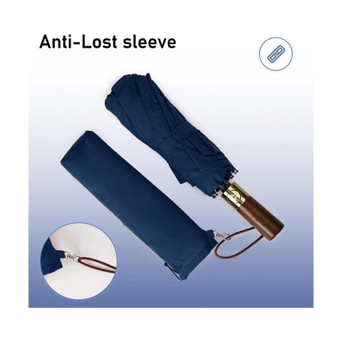 Windproof Travel Umbrella - Navy Blue