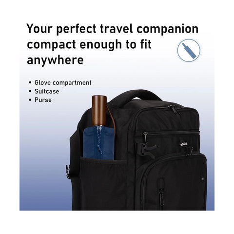 Windproof Travel Umbrella - Navy Blue